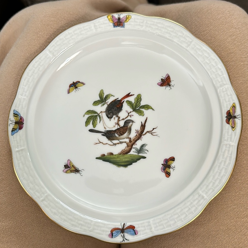 Herend Rothschild bird bread/dessert plate.